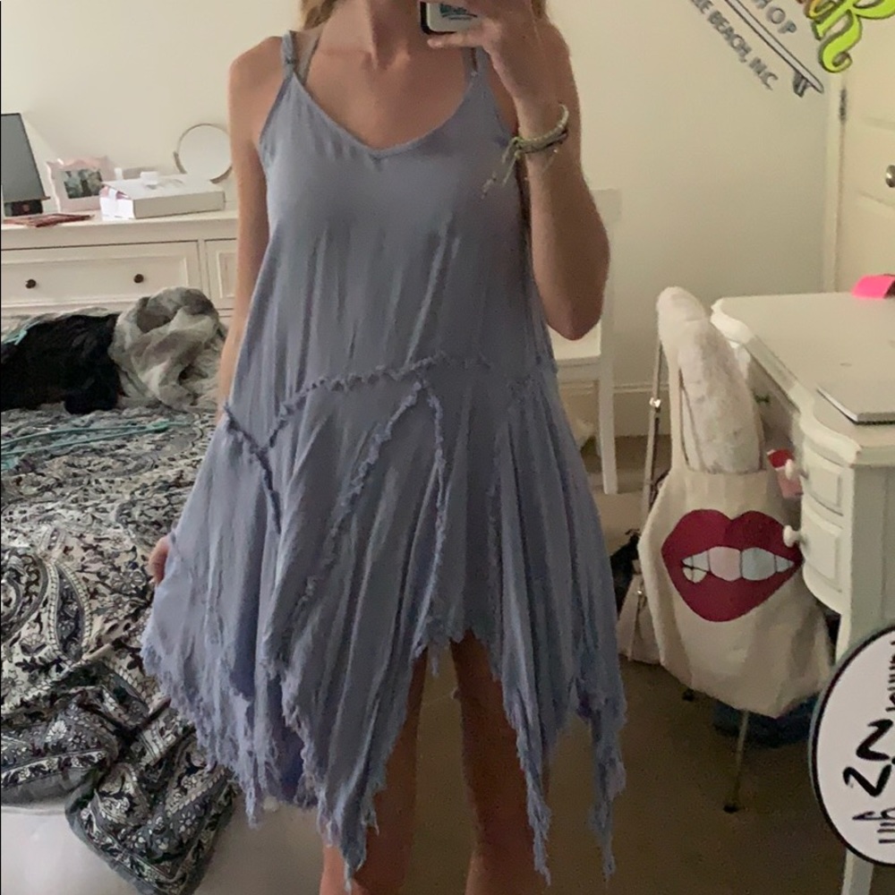 WORN ONCE distressed/asymmetrical bottom.